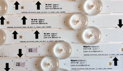 KIT DE LED`S PARA TV (10 PIEZAS) / SAMSUNG BN96-38889A / BN96-38890A / LM41-00099H / LM41-00099K / 30417A / BN41-02172A / 2014SVS40 / PANEL´S CY-GH040BGLVPH / CY-GH040BGLV6H / CY-GH040BGLVVH / CY-GH040BGLVXH / TODOS LOS MODELOS COMPATIBLES EN DESCRIPCIÓN - Imagen 6