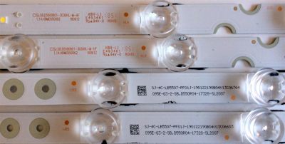 KIT DE LED´S PARA TV (4 PIEZAS) / TCL 180912 / 1.14.HBMD550003 / 1.14.HBMD550002 / 4C-LB5507-PF01J / 4C-LB5508-PF01J / 095E-G3-2-SB.D550L04-17327-SL2007 / SB.D550R04-17328 / PANEL LVU550NDEL SJ9W01 / MODELOS 55S423 / 55S425LFBA - Imagen 2