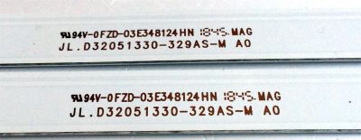 KIT DE LED´S PARA TV (2 PIEZAS) / TOSHIBA JL.D32051330-329AS-M / JL.D32051330-329AS-M A0 / 03E348124HN / 94V-0FZD-03E348124HN / 19AF530 / D190305 / T107 / 017576 / 017577 / 1T98000001I / PANEL U320DH05 / MODELO 32LF221U19 - Imagen 4
