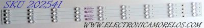 KIT DE LED´S PARA TV (4 PIEZAS) / VIZIO LBM500M0901 / LMB500M0901-HV-7(0) / LBM500M0901-HV-7 / LBM500M0901-HV-5 / E 9M94 0000 / 04D A60UB 00BJ1B / 86839 012YA15 / PANEL V500DJ6-D03 / MODELOS V505-G9 / V505-G9 LINIXXKV / V505-G9 LINIXXKU