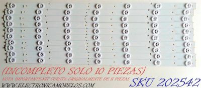 KIT DE LED´S PARA TV / NOTA IMPORTANTE:KIT CUENTA ORIGINALMENTE DE 11 PIEZAS (INCOMPLETO SOLO 10 PIEZAS) / HISENSE / INSIGNIA SVH55AA2_REV05_7LED_130719 / SVH550AA2 / 130719 / PANEL HD550DF-B57\S4\BBY/ MODELO S55K20DG / 55K23DG / 55K23DGW / NS-55D550NA15