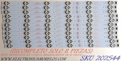 KIT DE LED´S PARA TV / NOTA IMPORTANTE:KIT CUENTA ORIGINALMENTE DE 12 PIEZAS (INCOMPLETO SOLO 11 PIEZAS) / LG 10-10065A-01A / 5835-W50002-2P00 / E249823 / BG7C5 3340S X69Y / BG7C53340SX69Y / PANEL RDL500WY (QD0-00H) Rev:00 / MODELO / 50UH5530-UB.CUSJLH