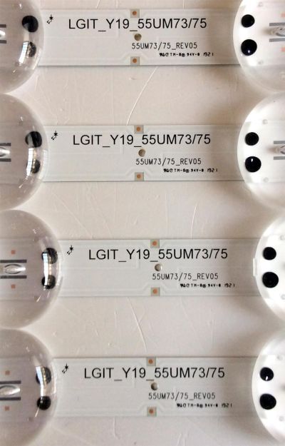 KIT DE LED´S PARA TV (4 PIEZAS) / LG EAV64692001 / LGIT_Y19_55UM73/75 / 55UM7375_REV05 / EAV 6449 2001 / EAV64832801 / PANEL NC550DQG-ABHX3 / MODELOS 55UM7300AUE / 55UM7300AUE.BUSYLJR / 55UM7300AUE.BUSYLOR  - Imagen 2