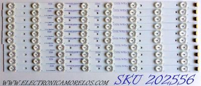 KIT DE LED'S PARA TV RCA (10 PIEZAS) / NUMERO DE PARTE IC-A-KJAB46D444 / 3528A / C2C6(X) / 3.3-3.5V / PANEL'S LSC460HN03-12V / HV460WU2-200-12V / LK460D3HB34 / ZT460D3JS462-12V / MODELO LED46C45RQ 4421-LE46C45-I2