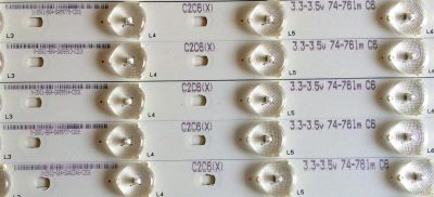 KIT DE LED'S PARA TV RCA (10 PIEZAS) / NUMERO DE PARTE IC-A-KJAB46D444 / 3528A / C2C6(X) / 3.3-3.5V / PANEL'S LSC460HN03-12V / HV460WU2-200-12V / LK460D3HB34 / ZT460D3JS462-12V / MODELO LED46C45RQ 4421-LE46C45-I2 - Imagen 3