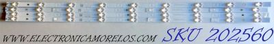 KIT DE LED´S PARA TV (4 PIEZAS) ELEMENT/RCA/LB-C500U18-E5S-P-G71-XRD1/50G5S /Y158-M02-KA-2 / 208487-21 / B190109A1FB / CRH-ZG50E6000P3030090478DREV1.3 / CRH-ZG50E6000P3030090478D / PANEL C500U18-E61-P / MODELO E4SC5018RKU X8Q0H / RTRU5027-US / E2SW5018