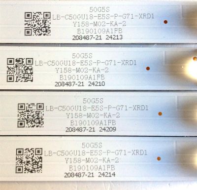 KIT DE LED´S PARA TV (4 PIEZAS) ELEMENT/RCA/LB-C500U18-E5S-P-G71-XRD1/50G5S /Y158-M02-KA-2 / 208487-21 / B190109A1FB / CRH-ZG50E6000P3030090478DREV1.3 / CRH-ZG50E6000P3030090478D / PANEL C500U18-E61-P / MODELO E4SC5018RKU X8Q0H / RTRU5027-US / E2SW5018 - Imagen 4
