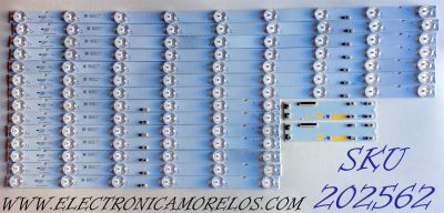 KIT DE LED´S PARA TV (14 PIEZAS) / SONY 189712711 / 55039D715SN0L / 55039D715SN0R / E465853 / 01S01 / 01S02-1 / SBT55 409*18*1.0mm / EAHC4T4 / KS-AL1 / E88441 / PANEL / MODELO