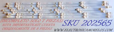 KIT DE LED´S PARA TV W BOX / NUMERO DE PARTE 4708-K55WDC-A2113N01 / K550WDC1 A2 / K550WDC117C098 / X-C71-K9-F15 / K550WDC1 / 471R1P79 / E486558 / CALA-01 / PANEL K550WDC2 / MODELO 0E-55LED4K