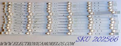 KIT DE LED´S PARA TV (12 PIEZAS) / SHARP 1187120 / PC64937B / HE65SNMF / 130ma041L-B1 / E320262 / Hisense_65_HD650S1U51-L1 / 3030C-D6T-2D1-6S1P / Hisense_65_HD650S1U51-L1_12X6_3030C-D6T-2D1-6S1P REV.V6 / PANEL HD650S1U51-L1\S2\GM\ROH / MODELO LC-65Q620U