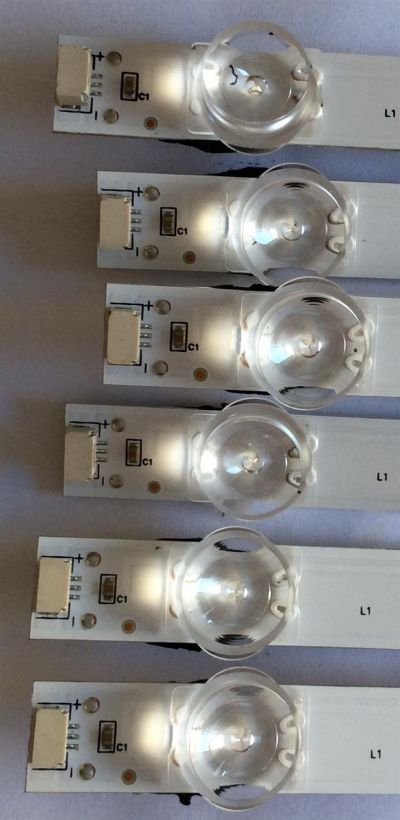 KIT DE LED'S PARA TV TCL ((6 PIEZAS)) / NUMERO DE PARTE JL.D65081330-365AS-M_V03 / JL.D65081330-365AS-M / 4C-LB6508-PF01J / 4C-LB6508-PF02J / PANEL LVU650NDEL / MODELOS 65S423 / 65S423TEAA / 65S423TFAA - Imagen 3