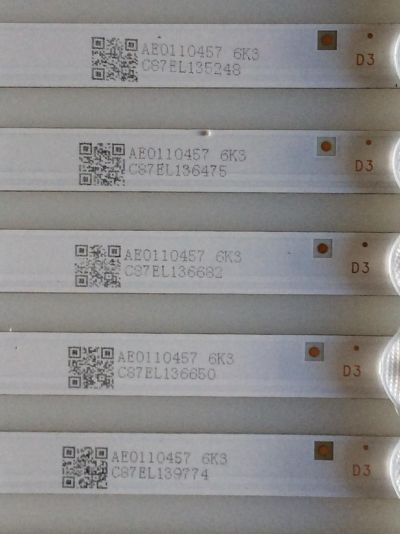 KIT DE LED'S  PARA TV ATYME (12 PIEZAS) / SQY55_DLED_7X12_MCPCB / AE0110457 / PANEL HV550QUB-N4D / HV550QUB-N5A / MODELO 550AM7UD / RTU5540-B - Imagen 2