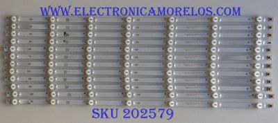 KIT DE LED'S  PARA TV ATYME (12 PIEZAS) / SQY55_DLED_7X12_MCPCB / AE0110457 / PANEL HV550QUB-N4D / HV550QUB-N5A / MODELO 550AM7UD / RTU5540-B