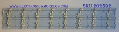 KIT DE LED'S PARA TV VIZIO (9 PIEZAS) / LB75011 / LB75011 V1_06 / PANEL V750DK1-QS3 / 10262000231 / MODELOS E75-E3 LFTIGRAT / E75-E3 LFTIGRLT / NOTA IMPORTANTE:KIT CUENTA ORIGINALMENTE DE 14 PIEZAS ((INCOMPLETO SOLO 9 PIEZAS))