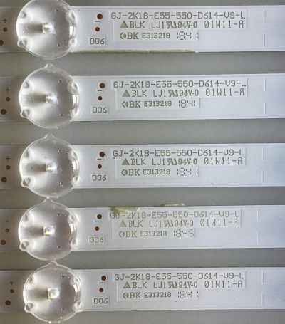 KIT DE LED'S PARA TV VIZIO (12 PIEZAS) / GJ-2K18-E55-550-D614-V9 / GJ-2K18-E55-550-D614-V9-R / GJ-2K18-E55-550-D614-V9-L / PANEL TPT550U1-QVN05.U / MODELO E55-F1 LTMWWUMU - Imagen 2