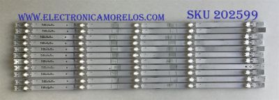 KIT DE LED'S PARA TV SHARP (11 PIEZAS) / JL.D65051330-365AS-M_V02 / 1201279 / 180921 / PANEL HD650S1U71-L1\S0\GM\CKD\ROH / MODELOS LC-65Q7370U / LC-65Q7300U / NOTA IMPORTANTE:KIT CUENTA ORIGINALMENTE DE 12 PIEZAS ((INCOMPLETO SOLO 11 PIEZAS))