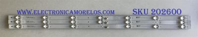 KIT DE LED´S PARA TV ELEMENT (3 PIEZAS) / LB-C400U17-E5F-S-G71-JF1 / JL.D40071330-002AS-M_V02 / 17BD530 / PANEL C400U18-E5F-S / MODELO E4SC4018RKU