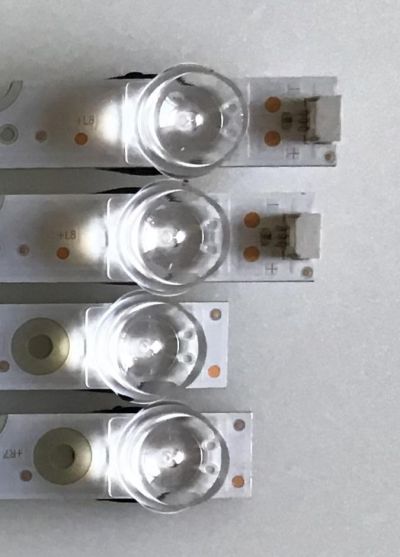 KIT DE LEDS PARA TV TCL ORIGINAL 4 PIEZAS / NUMERO DE PARTE SJ.SB.D5500801-3030HL-M-HF / SJ.SB.D5500701-3030HR-M-HF / 1.14.HBMD550003 / 1.14.HBMD550002 / 4C-LB5507-PF01J / 4C-LB5508-PF01J / PANEL LVU550NDEL / MODELOS 55S421 / 55S423 / 55S423LIAA / 55S425 - Imagen 3