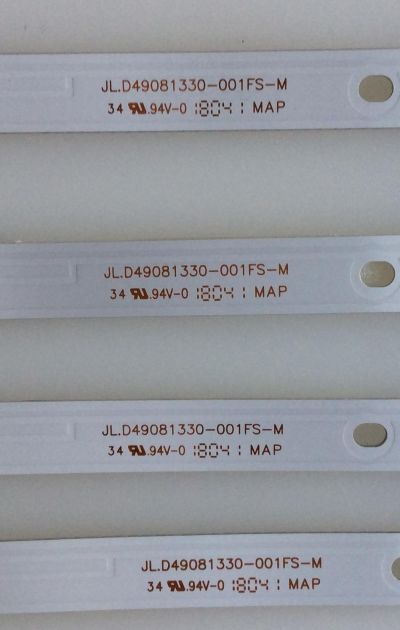 KIT DE LED´S PARA TV SKYWORTH (4 PIEZAS) / JL.D49081330-001FS-M / YAL13-00830300-18 / T308  /  N180202 / C5    170-175 / PANEL SDL49WY(LDO-612) / MODELO 49" - Imagen 2