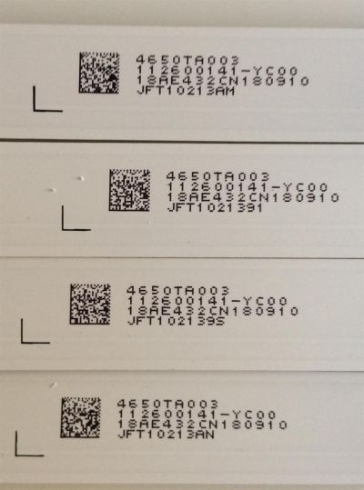 KIT DE LED´S PARA TV ELEMENT (4 PIEZAS) / 20180411 / 3P50TA002-A1 / 4650TA003 / 4650TA004 / 3P50TA002-A0 / 112600141-YC00 / 112600140-YC00 / PANEL V500HJ4-Q01  REV.C2 / MODELOS E2SW5018 J8CBM6B3 / E4STA5017 F8C6M - Imagen 4