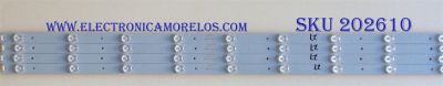 KIT DE LED´S PARA TV POLAROID (4 PIEZAS) / DLED395M1-09-A1 / PANEL V400HJ6-PE1 REV.C2 / MODELO 40GSR3000FM