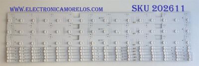 KIT DE LED'S PARA TV HISENSE ((8 PIEZAS)) / CRH-BX50AB13030T081692N-A-REV / CRH-BX50AB13030T081692N-B-REV / CRH-BX50AB23030T081692N-A-REV / CRH-BX50AB23030T081692N-B-REV / SVH500AB2-A / SVH500AB2-B / 19031 / 20984600 / PANEL HD500V3U51-TAL3 / MODELO 50H8F
