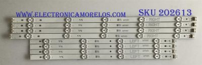 KIT DE LED'S PARA TV LG (8 PIEZAS) / NC490DGG-ABFX3 / GAN01-1317A-P1 / GAN01-1318A-P1 / PANEL NC490DGG-ABGP1 / MODELO 49UK6200PUA