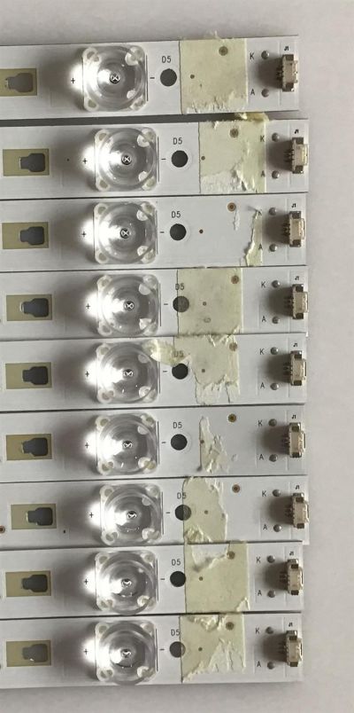 KIT DE LED'S PARA TV JVC (9 PIEZAS) / 30349005201 / LED49D05-ZC23AG-01 / PANEL LSC490FN02-W / MODELOS LT-49MA770 / LT-49MA877 - Imagen 2