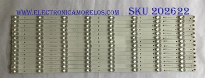KIT DE LED´S PARA TV RCA (14 PIEZAS) JL.D75081330-114AS-M / 17AD530 / N171013 / 149010075003 / PANEL CN750NC772 / LSC750FF02-W01 / MODELO RTU7575-B