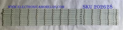 KIT DE LED´S PARA TV SONY (9 PIEZAS) / MBL-55030D915SN2 / ABH53T4 / E313218 1-984-209-11 / PANEL YD9F055DN01 / MODELO XBR-55X950G / 1.08M