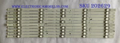 KIT DE LED´S PARA TV HISENSE(10 PIEZAS)/1182314/HISENSE_60_HD600N3U22_11X5_3030C_D6T-2D1_W15_55S1P/HE60SYNTP88102012024/PANEL HD600N3U22-L2/MODELO 60R6E/60DU6070/NOTA IMPORTANTE:KIT CUENTA ORIGINALMENTE DE 11 PIEZAS ((INCOMPLETO SOLO 10 PIEZAS))
