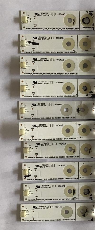 KIT DE LED´S PARA TV HISENSE(10 PIEZAS)/1182314/HISENSE_60_HD600N3U22_11X5_3030C_D6T-2D1_W15_55S1P/HE60SYNTP88102012024/PANEL HD600N3U22-L2/MODELO 60R6E/60DU6070/NOTA IMPORTANTE:KIT CUENTA ORIGINALMENTE DE 11 PIEZAS ((INCOMPLETO SOLO 10 PIEZAS)) - Imagen 3