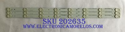 KIT DE LED´S PARA TV JVC (3 PIEZAS) / C-CNT32D522 / 180.DT0-321900-0H / A2CC / PANEL CX315DEDM / MODELO LT-32DE75