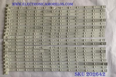 KIT DE LEDS PARA TV TCL ORIGINAL 20 PIEZAS / TCL_GIC_65V6_HDR / 4C-LB6512 / LX20171214 / TCL_GIC_65V6_HDR_R_12EA_3030_LX20171214_VER.7 / TCL_GIC_65V6_HDR_L_12EA_3030_LX20171214_VER.7 / PANEL LSC650FN04-K01 / LVU650NDBL / MODELOS 65R617 / 65R13 / 65R15