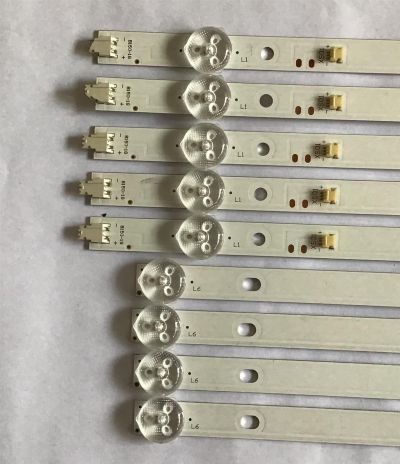 KIT DE LED´S PARA TV RCA (9 PIEZAS) / 55A06 / DLED55SMD 5X9 0002.A-2 / M204/K4/H / 50201001  16 / PANEL'S LK550RA1A08 / LC546PU2L MODELO RNSMU5536-B ((KIT ORIGINALMENTE CUENTA 10 PIEZAS INCOMPLETO SOLO 9 PIEZAS)) - Imagen 3