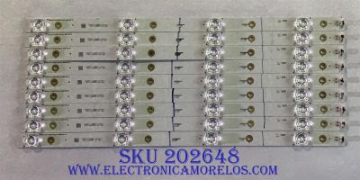 KIT DE LED'S PARA TV HITACHI (9 PIEZAS) / YHF-4C-LB490T-YHD / TCL_0DM_49D1800 4X9_3030_LX20161124_VER.0 / PANEL LVU490CSDX E2  / MODELO 49R80