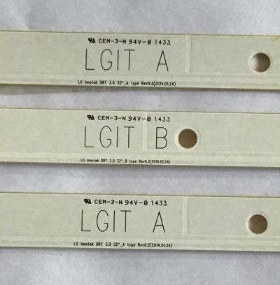 KIT DE LEDS PARA TV LG 3 PIEZAS /6916L-1974A/6916L-1975A/LG INNOTEK DRT 3.0 32"_A TYPE REV0.2/LG INNOTEK DRT 3.0 32"_B TYPE REV0.2/CEM-3-N 94V-0 1433/PANEL LC320DUG(FG)(A3)/MODELOS 32LB560B-UZ BUSMLJM/MAS MODELOS EN DESCRIPCION  - Imagen 4