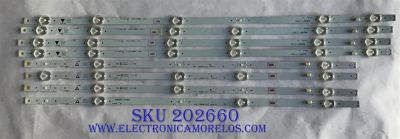 KIT DE LED´S PARA TV PHILIPS (8 PIEZAS) / LB55084 / UDULEDLXT005 REV.A / UDULEDLXT006 REV.A / LB55084 V0_01 / LB55084 V1_01 / MODELO 55PFL5402/F2