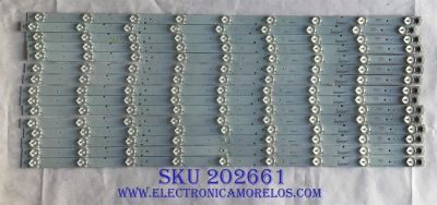 KIT DE LED´S PARA TV HAIER (15 PIEZAS) /CRH-K653535T15094BC / 201039-2 / CRH-K653535T15094BC-REV1.0 GS / A8M03H51PAA164TK / 8149010665004 / PANEL LSC650FN05 / MODELO 65UF2505