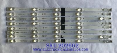 KIT DE LED´S PARA TV POLAROID (8 PIEZAS) / JL.D50051330 / JL.D50051330-170AS-M_V01 / FZD-03 E348124HN / 18AF430 / 203-011-0052H / PANEL V500DJ6-QE1 / MODELO 50T7U