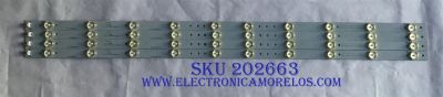 KIT DE LED´S PARA TV SEIKI (4 PIEZAS) / L.14164000100 / PB11D785183BL042-002H / 102276 / DY-01 E340369 / PANEL LSC400HJ01-801 / MODELO SE40FY19