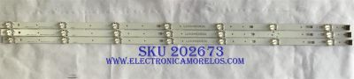 KIT DE LED´S PARA TV LG (3 PIEZAS) / LC43490063A / 43INCH UHD_LED Array_A-Type_161024 / PANEL NC430DGG-AAFX3 / MODELO 43UJ6300-UA BUSYLJM