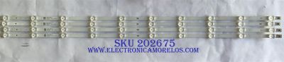 KIT DE LED´S PARA TV RCA (4 PIEZAS) / AE0110344 / JL.D395A1235-031CS-M / D170924 / 26AL  A8M30 / PANEL LSC400HN08 / MODELO RLDEDV4001-A-C A1709