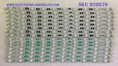 KIT DE LED'S PARA TV SHARP / (45 PIEZAS KIT COMPLETO) / HX-S(I).94V-0 / 5069 / 5070 / 5071 / 5072 / 5073 / 5074 / PANEL R1K800D3GW10 / MODELO 80"