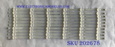 KIT DE LED´S PARA TV SEIKI (10 PIEZAS) / NH49_49Y17_6X10_1W_MCPCB / HRS-L6V3M-171123-C / NH49_49Y17_6X10_1W_MCPCB  10MM_V0 / PANEL LSC49FN02-H03 / MODELO SC-49UK700N