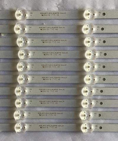 KIT DE LED´S PARA TV SEIKI (10 PIEZAS) / NH49_49Y17_6X10_1W_MCPCB / HRS-L6V3M-171123-C / NH49_49Y17_6X10_1W_MCPCB  10MM_V0 / PANEL LSC49FN02-H03 / MODELO SC-49UK700N - Imagen 3