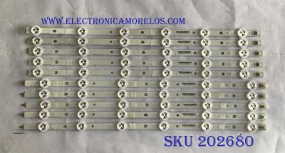 KIT DE LED´S PARA TV VIZIO(10 PIEZAS)/5638005B81G/DRT 48INCH L1 131015/DRT 48INCH L2 131015/PANEL LSC480HM01-G01/MODELO E480I-B2 LWZQPOCQ/NOTA IMPORTANTE:KIT CUENTA ORIGINALMENTE DE 12 PIEZAS ((INCOMPLETO SOLO 10 PIEZA))