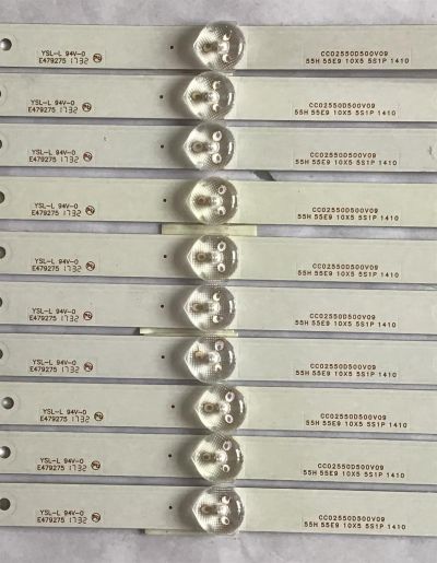 KIT DE LED´S PARA TV WESTINGHOUSE / ELEMENT (10 PIEZAS) / CC02550D500V09 / 55H 55E9 10X5 5SP1 1410 / A V061702 18 / A V071652 18 / YSL-L  94V-0   E479275 / PANEL MD5526YTLU / MODELOS WE55UDT 108 / E4SFT5517  - Imagen 3