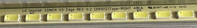 KIT DE LED'S PARA TV (2 PIEZAS) LG / 3660L-0346A / INNOTEK 32" REV 0.4 48EA TYPE-B / INNOTEK 32" REV 0.4 48EA TYPE-A / PANEL LC320EUH (SC)(R1) / MODELOS 32LE5400 / XVT323SV / M320VT - Imagen 4