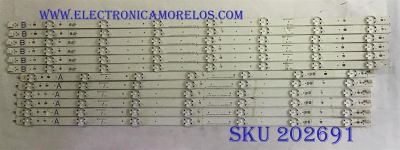 KIT DE LED´S PARA TV VIZIO (12 PIEZAS) NUMERO DE PARTE 3PCR02315A / 3PCR02316A / 70INCH_E_SERISE_84EA_A TYPE_REV01_3PCR02315A / 70INCH_E_SERISE_84EA_B TYPE_REV01_3PCR02316A / PANEL'S SD700DUA-2 / SD700DUA-1 / SD700DUA-3 / MODELO D70-F3 / V705-H3